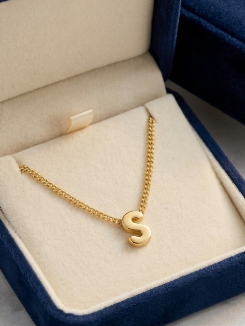 S Initial Necklace